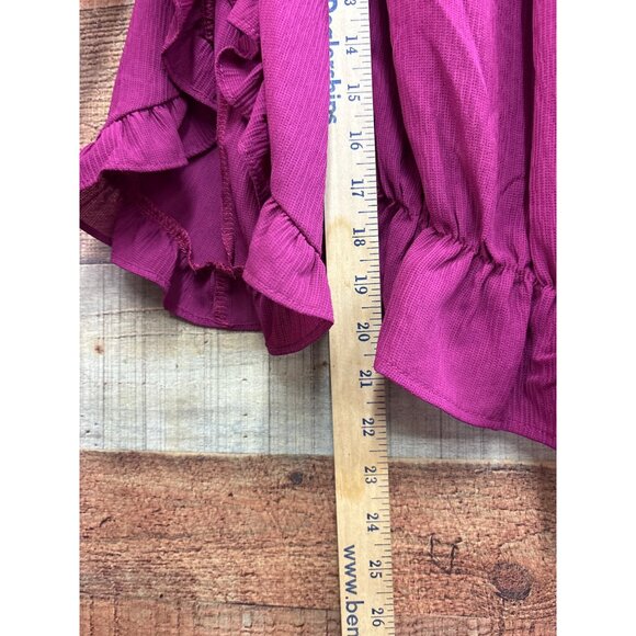 She + Sky Off-Shoulder Ruffle Blouse L Cotton/Polyester - Picture 3 of 7